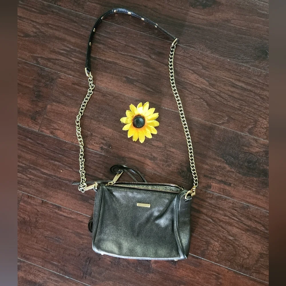 Rebecca MinkoffLeather Studded Chain Link Crossbody Bag
